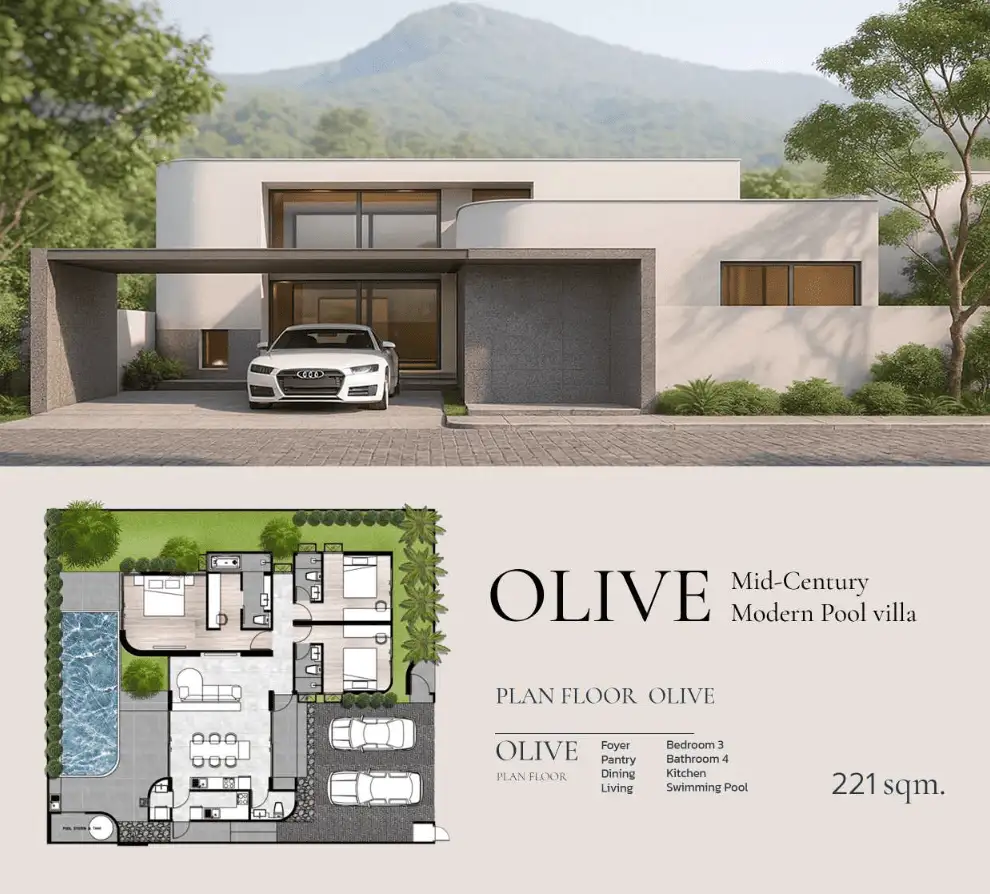 Olive - modern pool villa