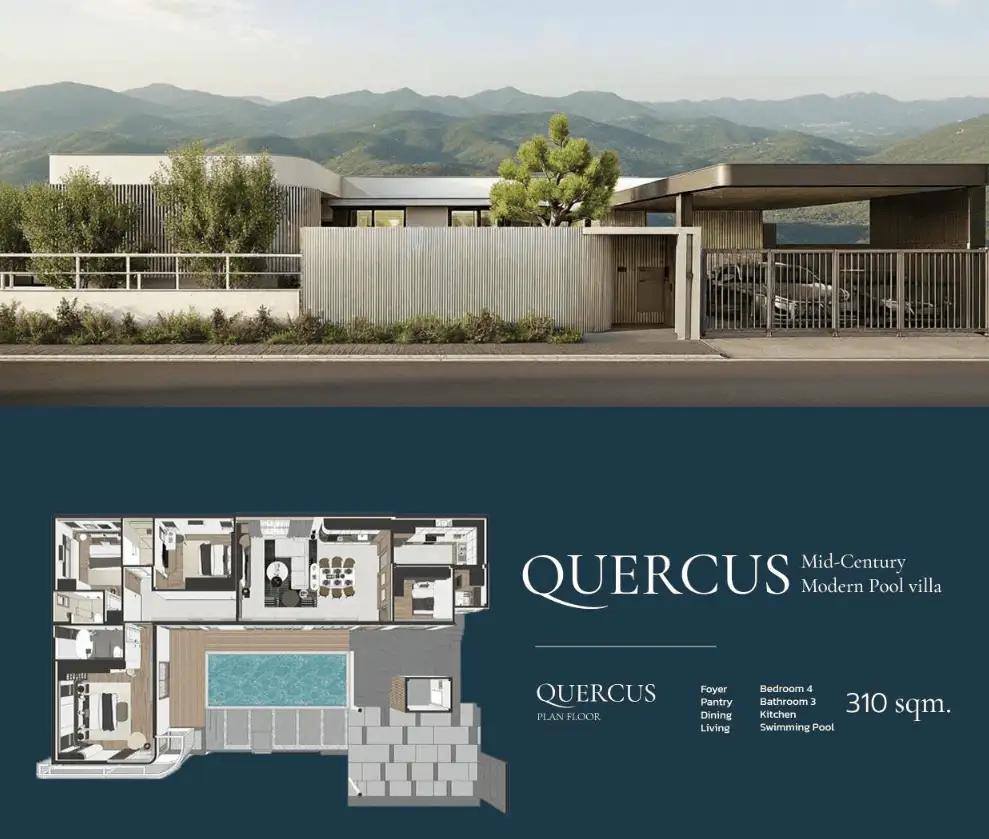 Quercus - modern pool villa